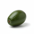 A fresh whole avocado with smooth dark green skin